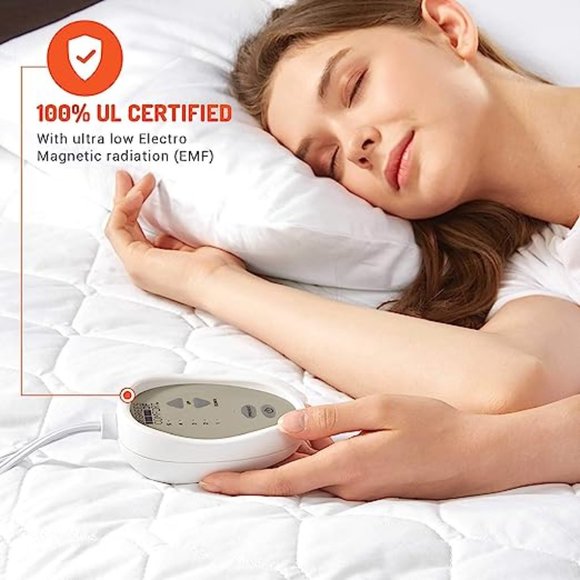 Bedsure Bedding Dual Control Heated Mattress Pad Queen Size Zone